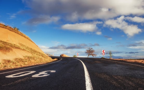 road in mountains photo