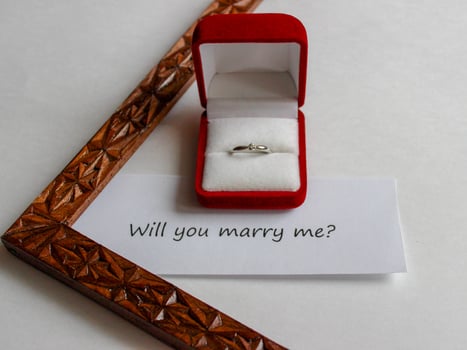 proposal to marry in the form of a note photo