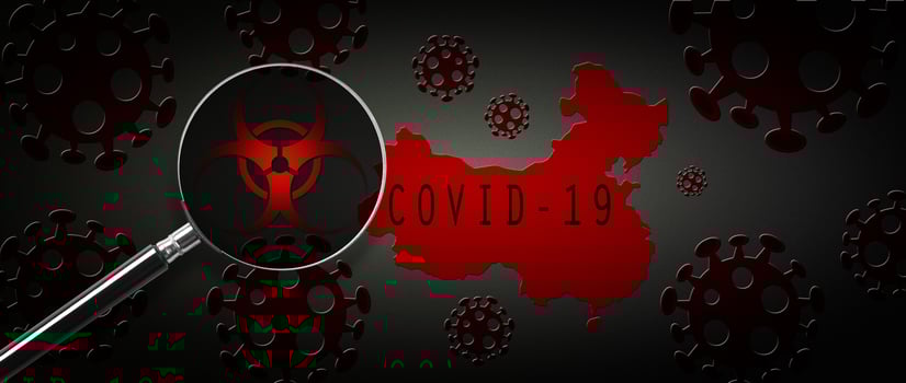 Corona virus background, pandemic risk concept. 3D illustration photo