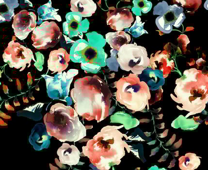 flowers pattern design floral seeamless botanical tropical bacakground seamless photo