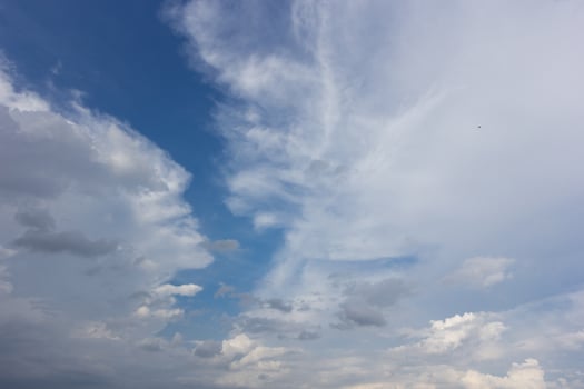 Partly cloudy skies after the rain photo