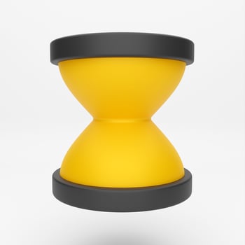 3d cartoon icon sand clock for mockup template presentation infographic  3d render illustration photo