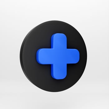 3d cartoon icon add for mockup template presentation infographic  3d render illustration photo