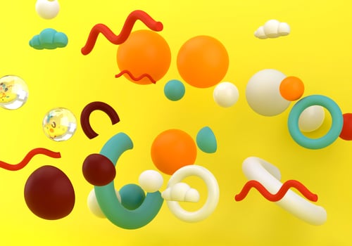 Background of 3d geometric shapes. photo