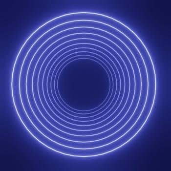 3d glowing magic circle frame. Glowing neon fire wave. photo