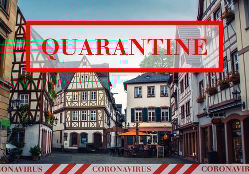 Quarantine in Germany. No travel and lockdown concept. photo