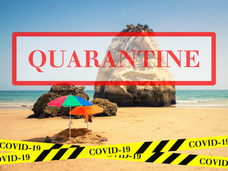 Quarantine in Portugal. No travel and lockdown concept. photo