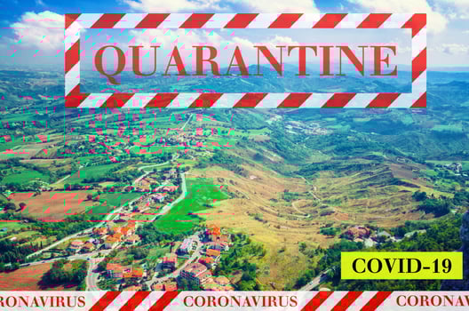 Quarantine in San Marino. No travel and lockdown concept. photo