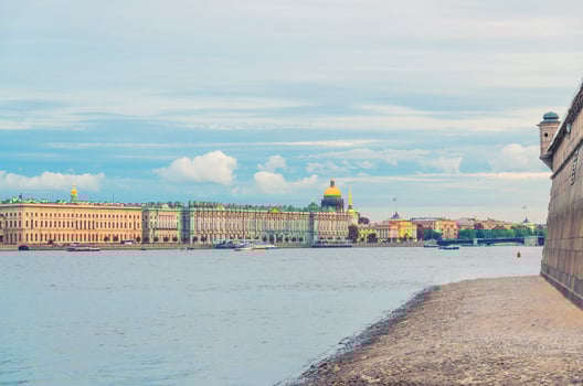Cityscape of Saint Petersburg Leningrad with Winter Palace, State Hermitage Museum photo