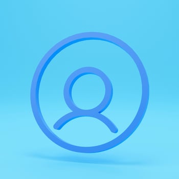 Pink Create account screen icon isolated on pink background. Minimalism concept. 3d illustration 3D render. photo