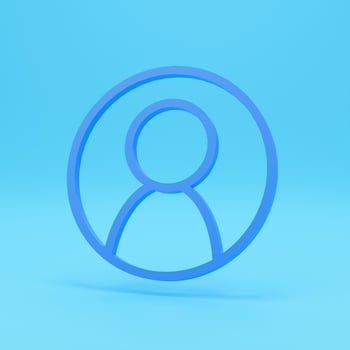 Pink Create account screen icon isolated on pink background. Minimalism concept. 3d illustration 3D render. photo