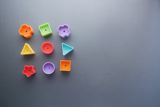 Geometric shapes for games and children learning. photo