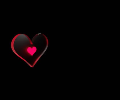 3d heart glass rendered background photo