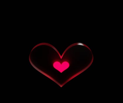 3d heart glass rendered background photo