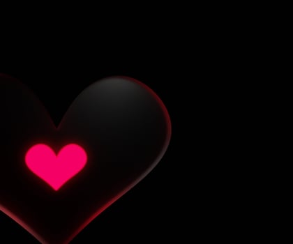 3d heart glass rendered background photo