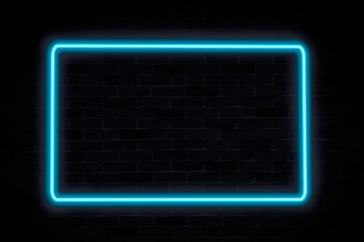 Empty frame neon banner. photo