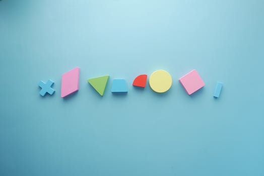 Geometric shapes for games and children learning. photo