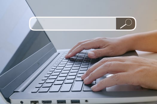 browsing work opportunities online using search. photo