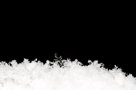 fresh white snow with crystal photo