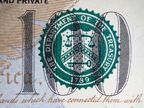 Background of US dollar bills. United states money. photo
