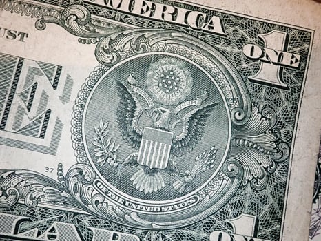 Background of US dollar bills. United states money. photo