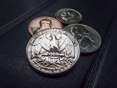 US COIN MONEY, CURRENCY, CONCEPT, BUSINESS photo
