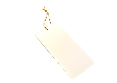 Blank white paper label photo