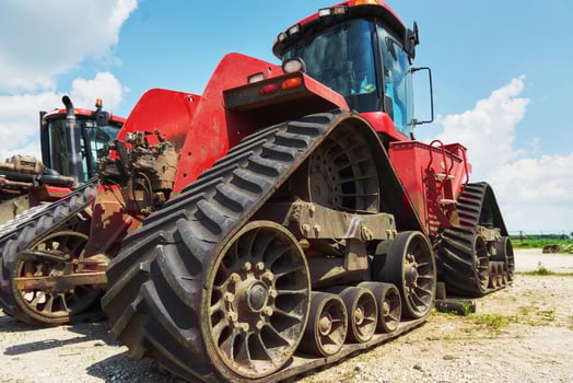 Harvesters and combine parts at the plant are waiting for sales, tractors and agricultural machinery, maintenance and exports photo
