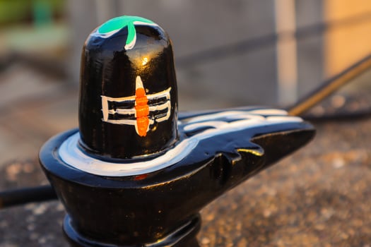 The shiv ling at evening photo