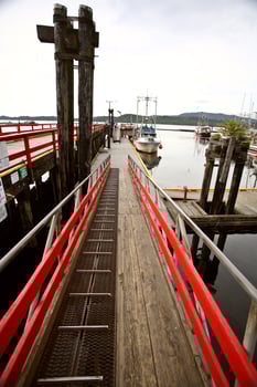 Fishingboats dock at Prince Rupert photo
