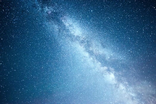 Vibrant night sky with stars and nebula and galaxy. Deep sky astrophoto photo