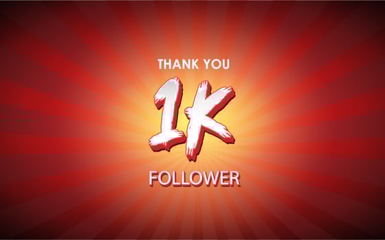 Celebrating 100k, 200K, 10K, 2K, 1K, 500K, 400K, 300K, 1K followers sign with golden sign and confetti of social media banner design photo