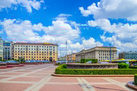 Minsk, Belarus, July 26, 2020 Independence square in Minsk photo