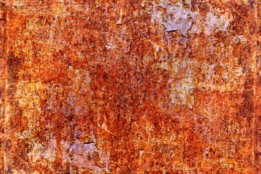 Grunge metal coroded texture. Old rusty metal plate heavily aged corrosion stain creates a grungy frame. photo