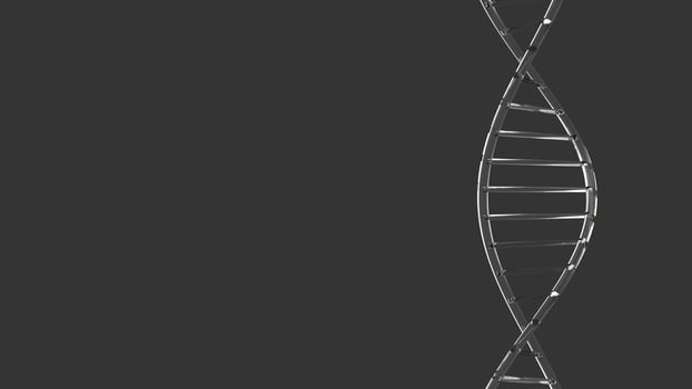 helix DNA isolated on background 3d illustration rendering photo