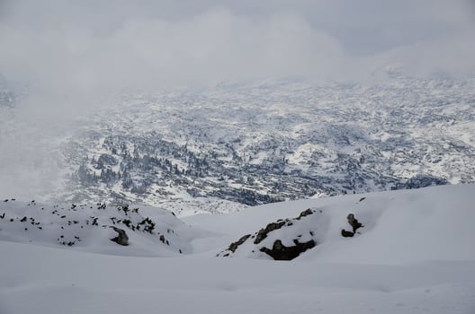 mountains with snow photo