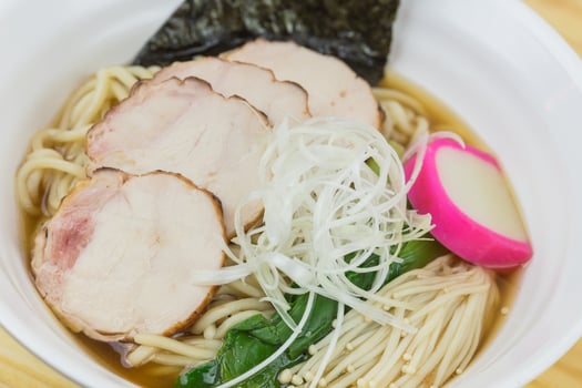 Japanese noodles, salt noodles, soy sauce ramen photo