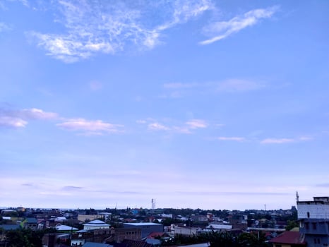 Beautiful Blue Sky in The Morning photo