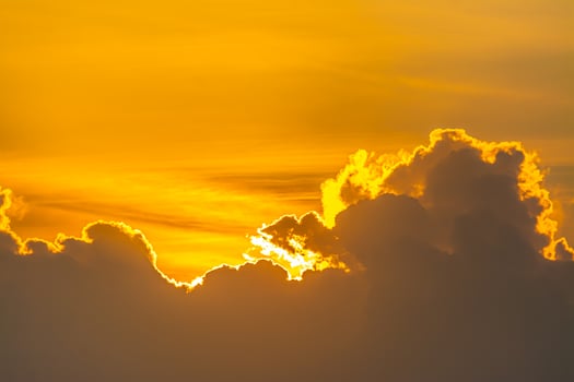 Sun and sea sunset background. Nature composition. photo