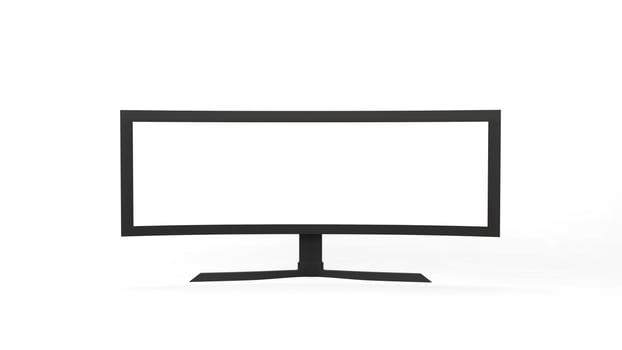 Computer Monoblock Monitor Display Isolated , 3D render photo