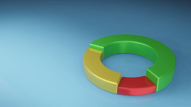 3d business  Graph and diagram chart business concept. photo
