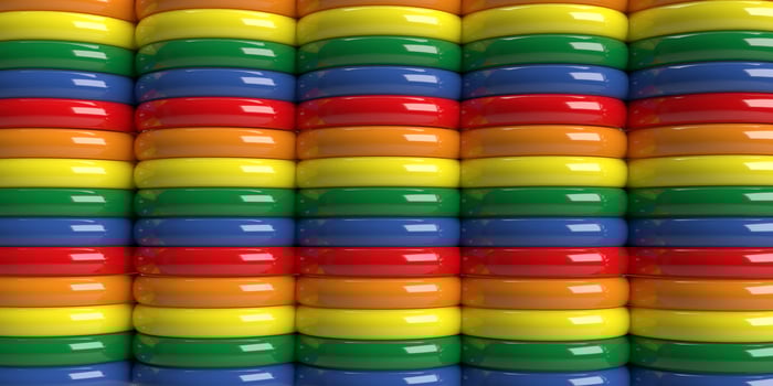 Red yellow orange green blue purple colorful rainbow beautiful decoration ornament gay lesbian lgbtq love heart sex homosexual  bisexual pride freedom rights peace international community.3d render photo