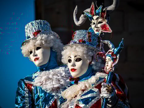 Venetian Carnival in Rosheim, Alsace, France. photo