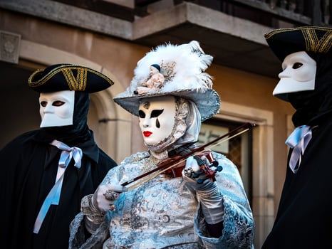Venetian Carnival in Rosheim, Alsace, France. photo