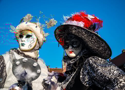 Venetian Carnival in Rosheim, Alsace, France. photo
