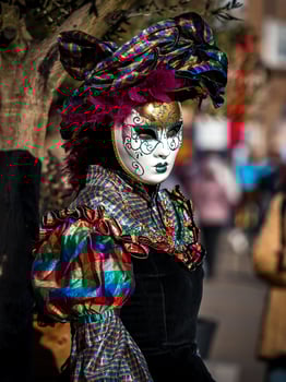 Venetian Carnival in Rosheim, Alsace, France. photo