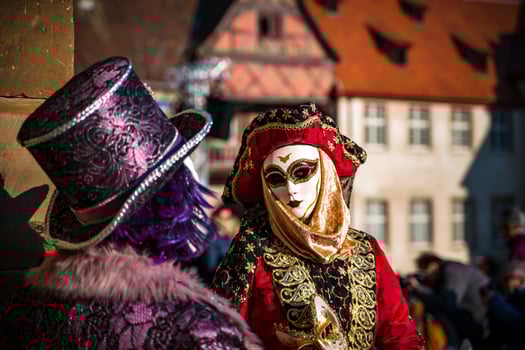 Venetian Carnival in Rosheim, Alsace, France. photo