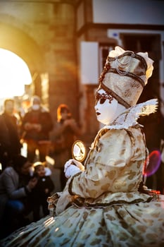 Venetian Carnival in Rosheim, Alsace, France. photo