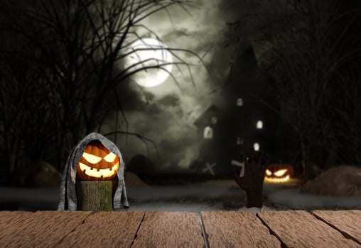Halloween pumpkins background photo
