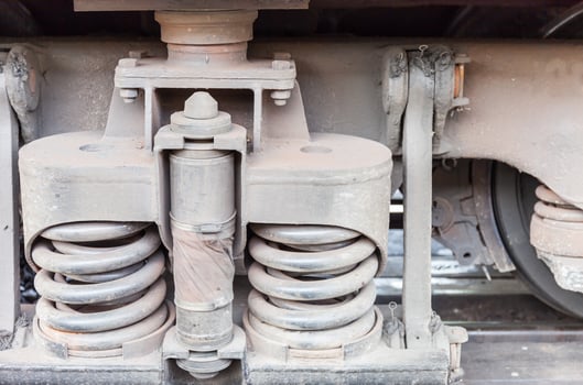 closeup wheel break and suspension system photo